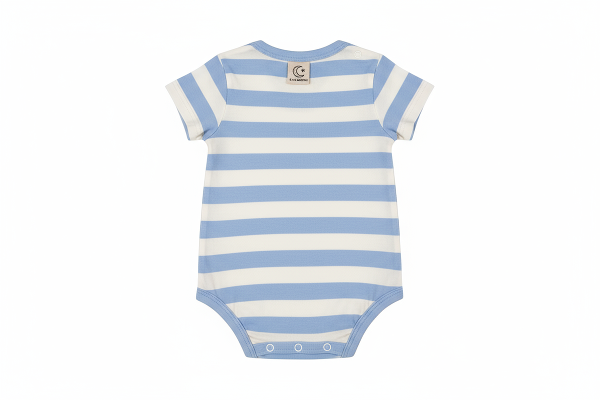 Baby Boy Striped Romper - Back View