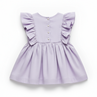 Ruffle Dress Back View - Lavender