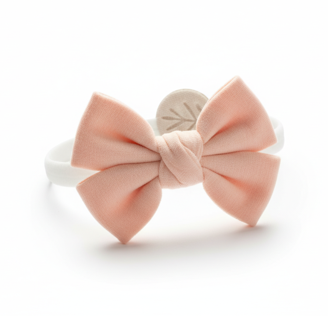 Peach Bow Single Product Focus