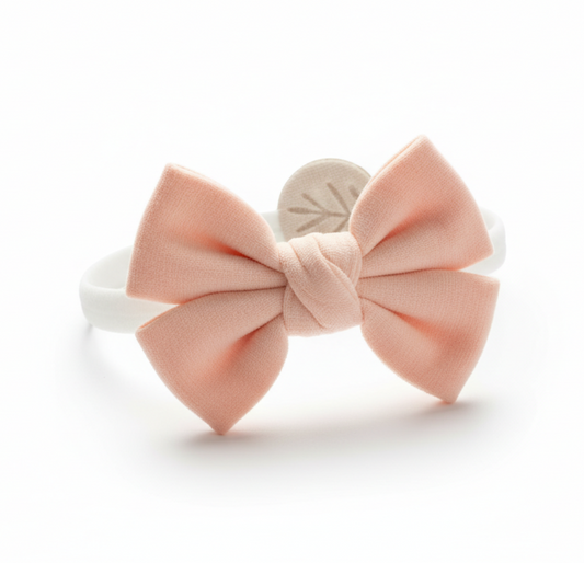 Peach Bow Single Product Focus