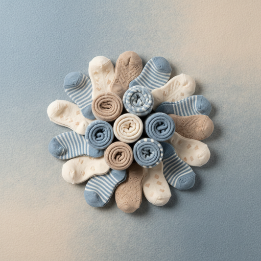 Baby Socks - Top-Down Flat Lay